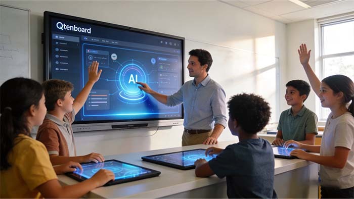 Jüngste Firmenblogs über Führung der interaktiven Umgestaltung von Klassenzimmer und Arbeitsplatz im Jahr 2026: Qtenboards Innovationsreise