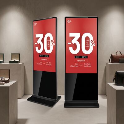 55 Inch Verticale Reclame Machine 4K Android Winkelcentrum Digitale Signage Promotie Display