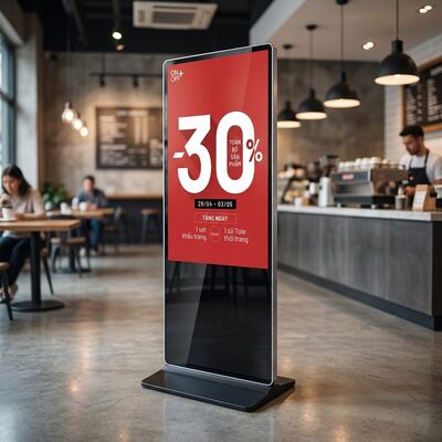 43 İnç Dikey Reklam Makinesi 4K Android Showroom Dijital Tabela Portre Ekran
