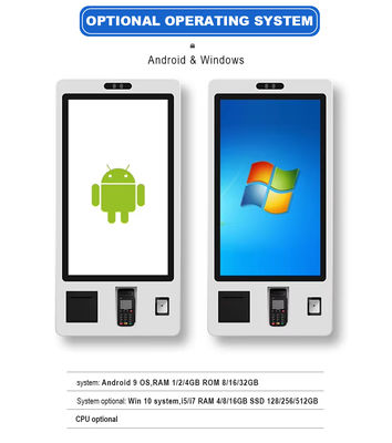 kaufen Qtenboard Lebensmittel Kaffee Bestellung automatische Zahlung Kioske Terminal Pos Selbstbedienung Kioske Selbstbestellung Wand Mount Kioske im Restaurant Online-Herstellung