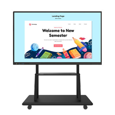 Buy 4mm Tempered Glass Low MOQ Custom LOGO 4K Teaching Interactive Digital WhiteBoard online manufacture