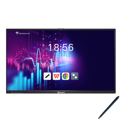 Beli Qtenboard 55-110 Inch 4K Interactive Smart Board dengan 40-50 Touch Point dan Windows 11 + Android 14.0 untuk Konferensi dan Pendidikan pembuatan online