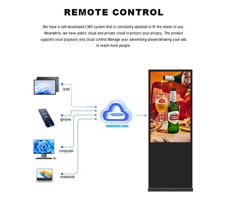 Buy OEM ODM 43 49 50 55 Inch LCD Touch Screen Indoor Floor Standing School Digital Signage online manufacture