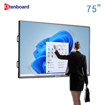 kupować Interaktywna tablica inteligentna Qtenboard z rozdzielczością 4K, 40–50 punktami dotykowymi i podwójnym systemem operacyjnym do użytku w klasie i biurze produkcja online