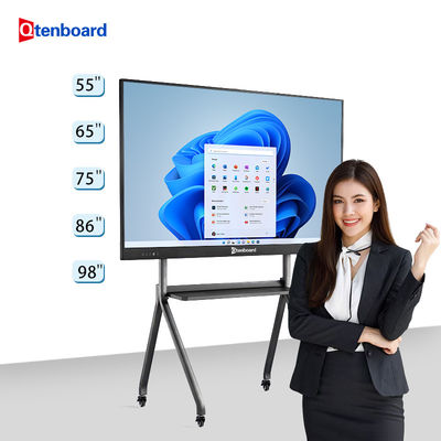 Beli Papan Tulis Interaktif Qtenboard 75 Inci dengan Layar 4K Ultra-HD 40-50 Titik Sentuh dan OS Ganda untuk Kolaborasi Cerdas pembuatan online