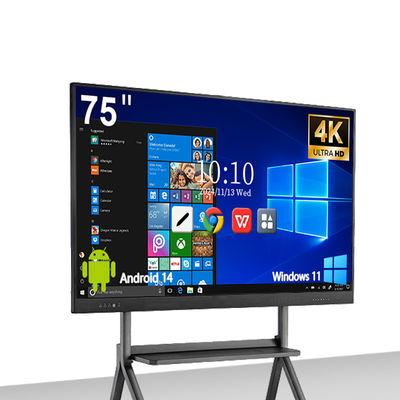 Buy Qtenboard 55-110 Inch 4K Resolution Interactive Flat Panel with 40-50 Touch Points and Android 14.0 OS for Schools and Offices online manufacture