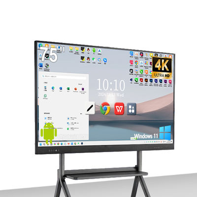 Buy Qunmao 55-110 Inch 4K Resolution Interactive Flat Panel with 40-50 Touch Points and Dual OS for Education and Meetings online manufacture