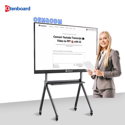 Buy Qtenboard 65 Inch Interactive White Boards OEM 20 Points IR Multi Touch for Bidding online manufacture