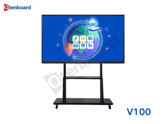شراء V100 شريحة العرض اللاسلكي مشاركة الشاشة نظام التشغيل متعدد دعم الكتابة اليدوية إلى النص لوحة مسطحة تفاعلية online manufacture