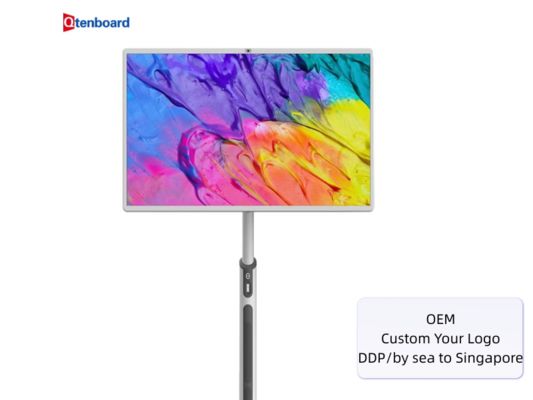 주문 OEM/ODM 스탠드 바이 미 TV 360° 회전 가능한 높이 조절 가능한 휴대용 스마트 TV 공급자 싱가포르 온라인 제조