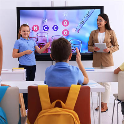 Beli Panel Layar Sentuh Interaktif 75 Inci 4k Multi Sentuh untuk Pendidikan Kontras 4000 1 Komputer OPS Opsional 4G 128G online manufacture