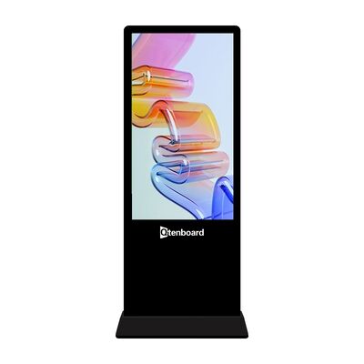 satın al 43 Inch Ultra Slim Floor Standing Digital Signage Kiosk 4K UHD Çözümlü Android 13 işletim sistemi ve Uzak CMS Yönetimi Çevrimiçi üretim