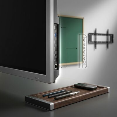Kopen QM-65HY 65 Inch Dual System Interactief Flat Panel Conferentie Smart Whiteboard Draadloos Casten online vervaardiging