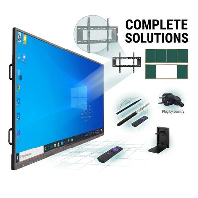 ซื้อ QM-100HY 100 นิ้ว 4K UHD Interactive Flat Panel 100 จุดสัมผัสไวท์บอร์ดอัจฉริยะประสิทธิภาพสูง การผลิตออนไลน์