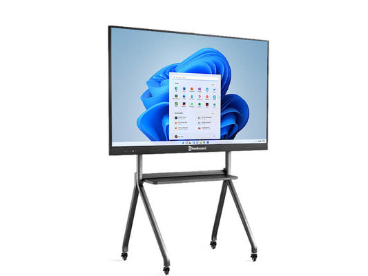 Tableau intelligent interactif de 65 pouces avec Android 14 et cadre tactile infrarouge pour la salle de classe et les réunions