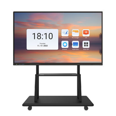 65 Inch 4K Resolution Interactive Whiteboard with Multi-Touch Points for Conference and Education