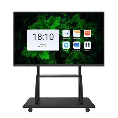 Qtenboard 4K Resolution Interactive Whiteboard with 40 Touch Points and Android 14.0 OS for Classrooms and Offices