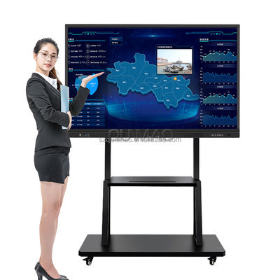 105 Inch Interactive Digital Whiteboard with 4K Resolution and 40-50 Touch Points Smart Board for Meeting Rooms