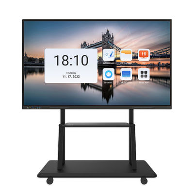 Qtenboard 75 Inch Interactive Smart Board with 4K Resolution 40-50 Touch Points and Windows Android Dual OS