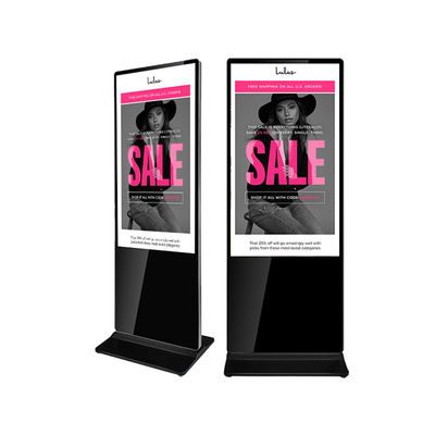55 65 75inch Interactive Android System Vertical Floor Stand Indoor Hotel Digital Signage