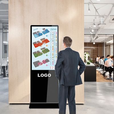 Qtenboard 2K 4K USB CMS Compliance & Privacy High Interactivity Accessibility Standing Bank Digital Signage