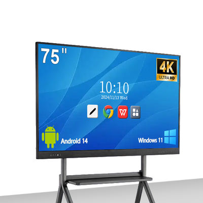 Touch Interactive Flat Panel 4K LCD Digital Interactive Touch Panel For Schools Teaching