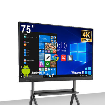 86'' 4K LCD Interactive Whiteboard with Infrared Touch Frame and Android 14 System for Smart Classrooms