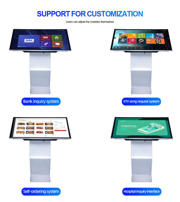 10-Point Capacitive Touchscreen Self-Service Kiosk with 3840x2160 Resolution and Wall-Mounted Design for Indoor Advertising