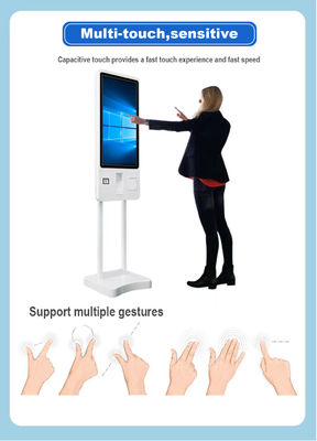 Qtenboard Stock Available Popular Touch Screen Self Service Coffee Fast Food Bill Payment Order Kiosk with Popular Price in Store