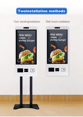 Qtenboard 21.5 32 43 49 55Inch Multi Size Touch Screen Self Service Printing Kiosk Cash Credit Card Payment Kiosks for Self Service