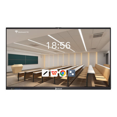 Tableau intelligent interactif de 55 à 110 pouces de résolution 4K avec 40 à 50 points de contact et tableau blanc numérique en verre trempé