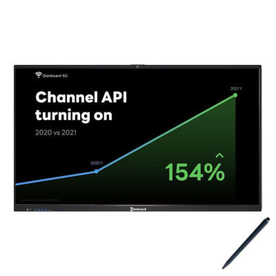 Qtenboard 4K Ultra HD Interactive Smart Board with 40-50 Touch Points and Dual OS for Conference and Education