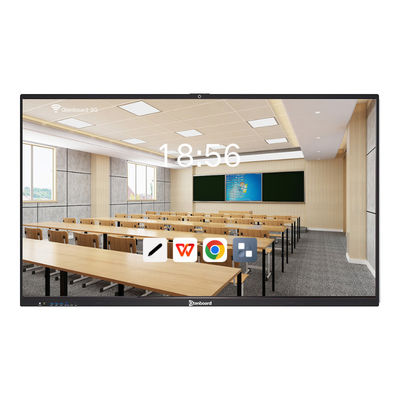 Qtenboard 65 Inch 40 Touch Points 4K Resolution Android 14 Interactive Smart Board for Education and Office