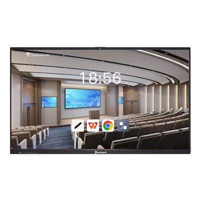65 75 86 Inch Interactive Smart Board with 40 Point Touch Screen AG Glass Eye Protection and 4K Resolution