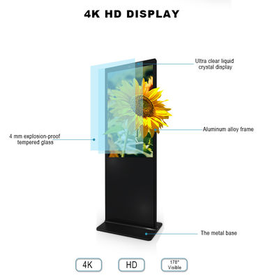 Affichage numérique 4K Ultra HD de 10,1 à 98 pouces avec CMS basé sur le cloud pour l'affichage à écran tactile de vente au détail