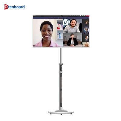 Qtenbaord 24 32 Inch Smart TV Stand by Me Movable Wireless TV on Wheel