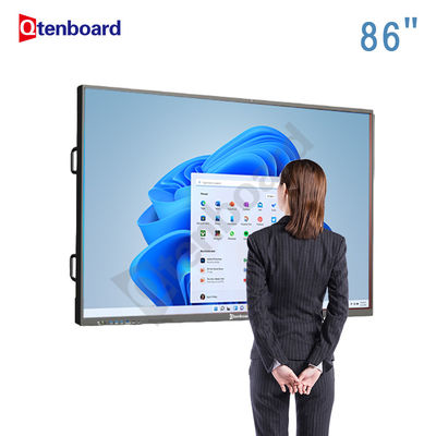 Qtenboard All-In-One Teaching Smart Board with 4K Ultra HD Display 40-50 Touch Points and Dual OS for Interactive Learning