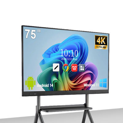Qtenboard 86-Inch Interactive Smart White Board Infrared Touch Screen Whiteboard All-in-One Monitor for University Classroom