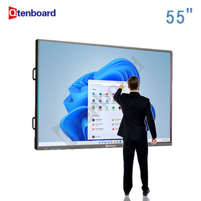 Qtenboard Cheap Price Interactive Whiteboard 55 Inch 4k hd Screen Interactive Touch Panel Smart Teaching Board Price