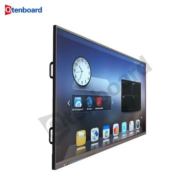 Qtenboard 55 Inch Interactive Whiteboard with 4K Resolution 40-50 Touch Points and Dual OS for Teaching and Meetings