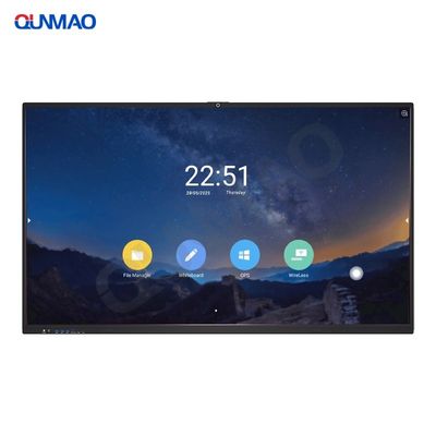 Qtenboard 65 Inch Interactive Whiteboard with 4K Screen 40-50 Touch Points and Android 14 System