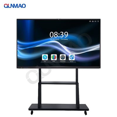 Qtenboard 55-110 Inch Interactive Flat Panel with 4K Ultra HD Display 40-50 Touch Points and Dual OS for Conference Education