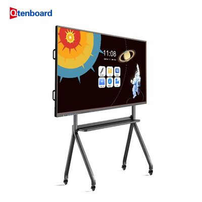 86 Inch Interactive Smart Board with 4K Resolution and 40-50 Touch Points for Meetings and Education