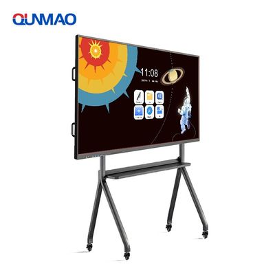 55 Inch Interactive Smart Board with 4K Resolution 40-50 Touch Points and Dual OS for Education and Office