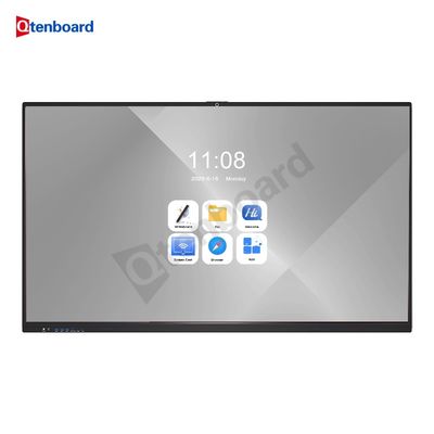 Panel tactile interactif Qtenboard avec écran arabe de résolution 4K et cadre tactile infrarouge pour l'éducation