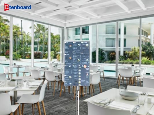 Qtenboard's StandByMe TV with Built-In Battery, Adjustable Gooseneck Stand and 1080p Full-HD Display for Enhanced Guest Experience