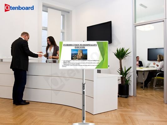Tablette de télévision portable Qtenboard avec écran Full-HD 1080p, batterie intégrée et support réglable pour une visualisation flexible
