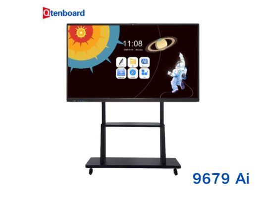 65 75 86 Inch Interactive Flat Panel with 20 Points Touch and Anti-Glare Screen for Conference and Education