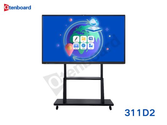 4K LCD Touch Screen Interactive Flat Panel with 40-Point Touch and Android 14.0 + Windows OS