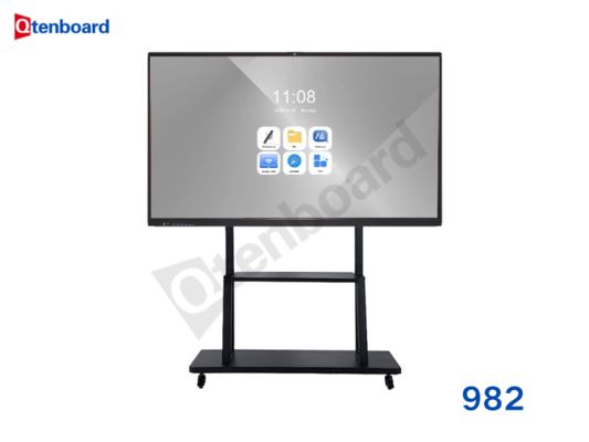 Bảng trắng thông minh tương tác Qtenboard 65/75/86/100/110 inch Màn hình cảm ứng đa điểm bằng ngón tay LCD cho phòng họp